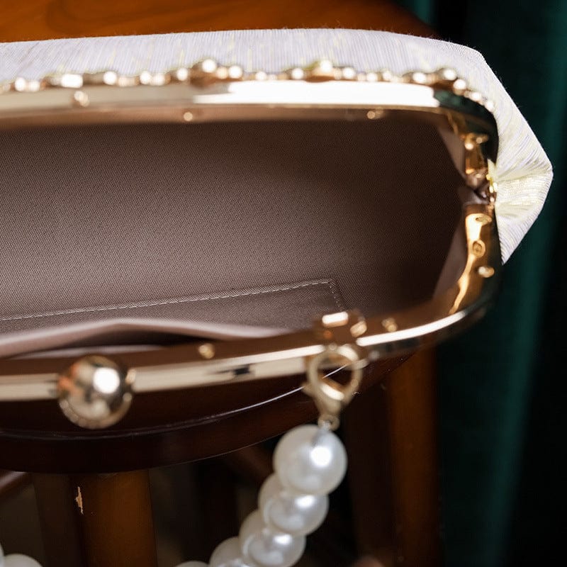 Beth and Brian Qipao-CY Hand-made, pearl Chinese style Qipao bag