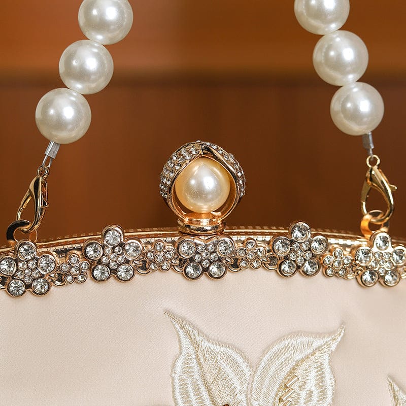 Beth and Brian Qipao-CY Hand-made, floral embroidery, hand-made Chinese Style Qipao bag