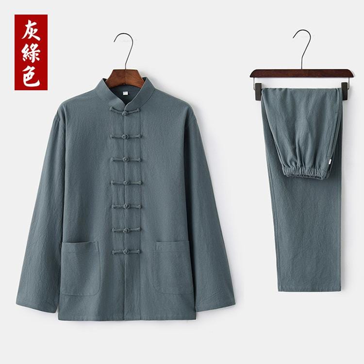 Linen fabric, Chinese Tang Suit, Tai-chi Suit, Kong fu Suit