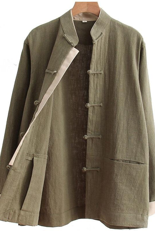 Cotton Tang suit shirt, Chinese traditional Martial Arts suit shirt