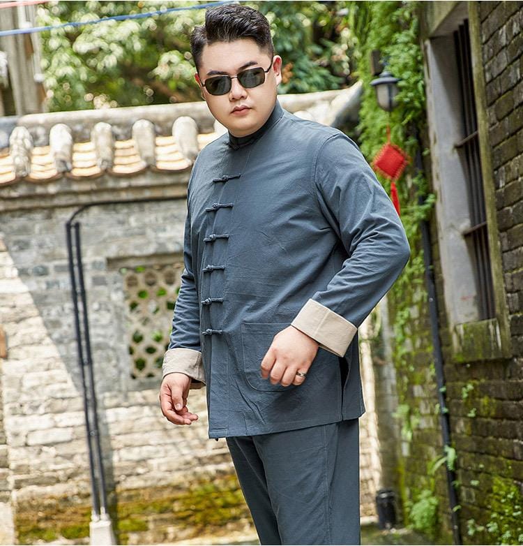 Beth and Brian Qipao - YTTZ Plus size, cotton fabric, Chinese Tang suit jacket and Tang suit set