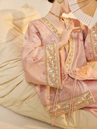 Beth and Brian Qipao-JZ Stella Pink Butterfly Embroidery Beaded Jacquard Loose Cheongsam Jacket
