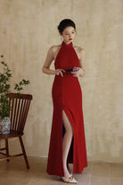 Beth and Brian Qipao - SD Exclusive designer collection, halter mermaid Cheongsam