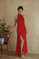 Beth and Brian Qipao - SD Exclusive designer collection, halter mermaid Cheongsam