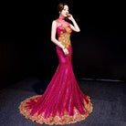 Beth and Brian Qipao - WR Customizble Peacock Embroidery, Fishtail Sequins Qipao