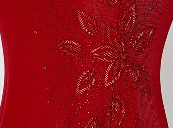 Beth and Brian Qipao-YZL Plus size, wedding red midi Cheongsam for mothers