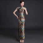 Beth and Brian Qipao-YSY Floral embroidery, high end, brocade long Cheongsam