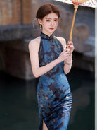 Beth and Brian Qipao - JN New Chinese style(新中式), sleeveless midi Cheongsam