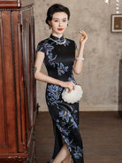 Beth and Brian Qipao-JD Old Shanghai style, 19 mome mulberry silk, high-end long Cheongsam