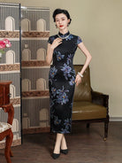 Beth and Brian Qipao-JD Old Shanghai style, 19 mome mulberry silk, high-end long Cheongsam