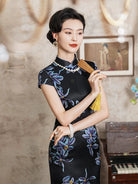Beth and Brian Qipao-JD Old Shanghai style, 19 mome mulberry silk, high-end long Cheongsam