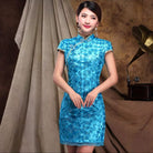 Beth and Brian Qipao-GYG Lace fabric, short Cheongsam for mothers