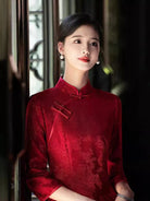 Beth and Brian Qipao-MYJ Plus size midi Cheongsam for mothers