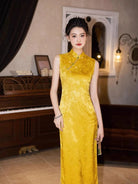 Beth and Brian Qipao-JQZ New Chinese style (新中式), jacquard midi Cheongsam