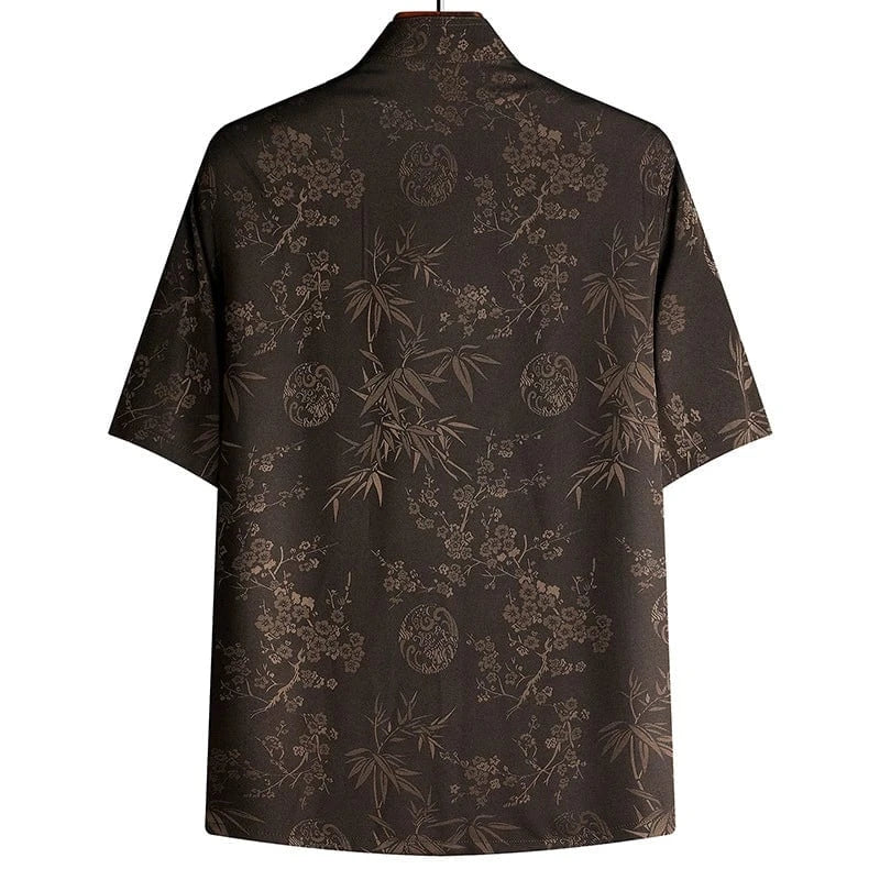 Beth and Brian Qipao-GZL Chinese Men Floral pattern Tang Suit Jacket set