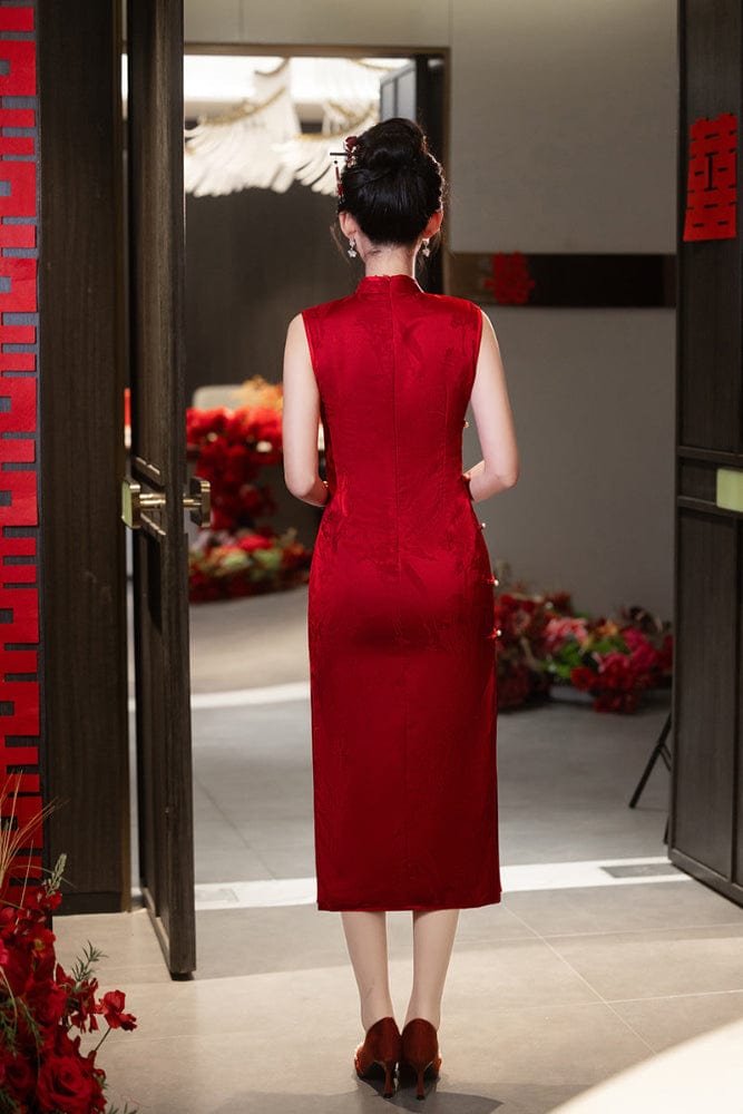 Beth and Brian Qipao-FRY New Chinese style(新中式), sleeveless midi Cheongsam