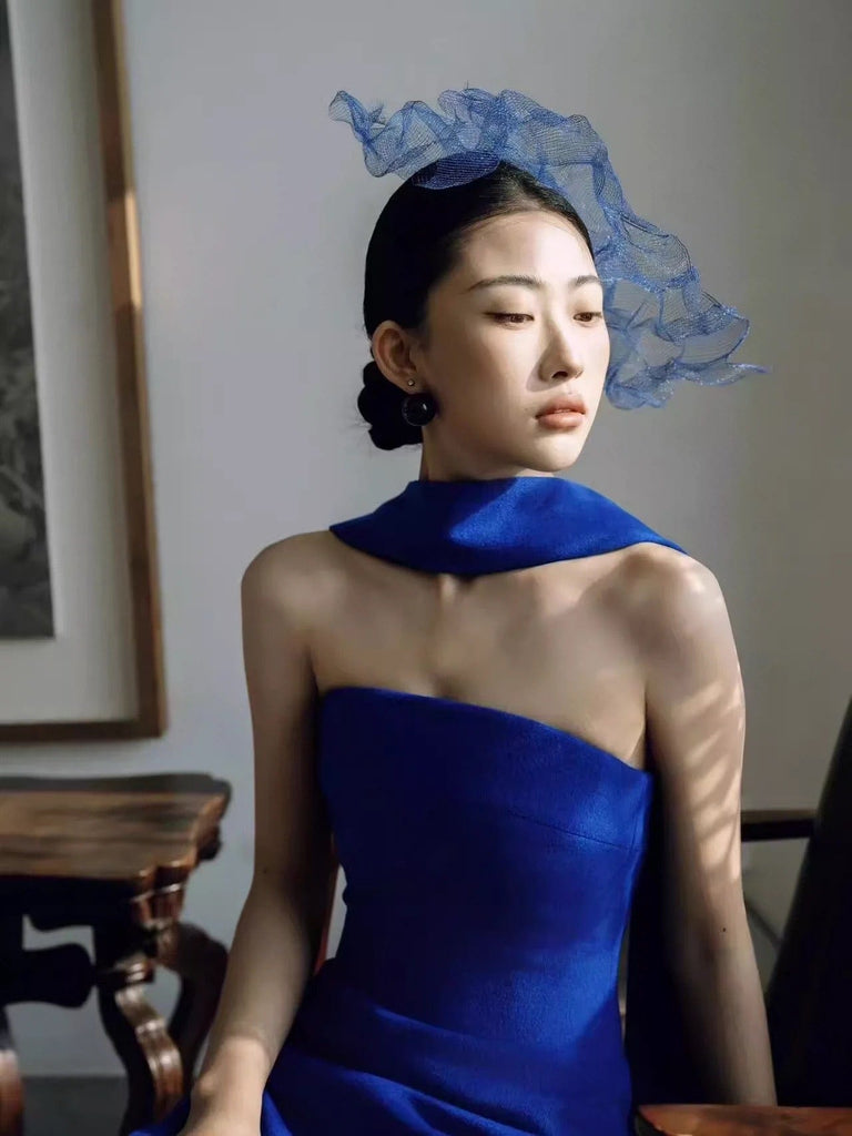 Beth and Brian Qipao-MY New Chinese style, Tube top long Cheongsam