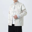 Beth and Brian Qipao-JY Crane embroidery, Cotton blended fabric, Chinese Tang Suit Jacket
