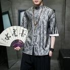 Beth and Brian Qipao-TS Paisley pattern, Chinese Tang Suit Shirt