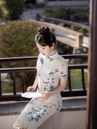 Beth and Brian Qipao-MLS Summer collection, ramie midi Cheongsam