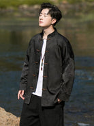 Beth and Brian Qipao-XLB Floral pattern, Men's Chinese tunic Suit Jacket, Chinese tang suit Jacket