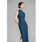 Beth and Brian Qipao-SYK Spring and summer collection, jacquard fabric, daily long Cheongsam