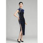 Beth and Brian Qipao-SYK Chinese classic style, velvet fabric long Cheongsam