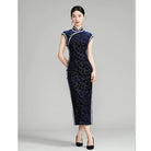 Beth and Brian Qipao-SYK Chinese classic style, velvet fabric long Cheongsam