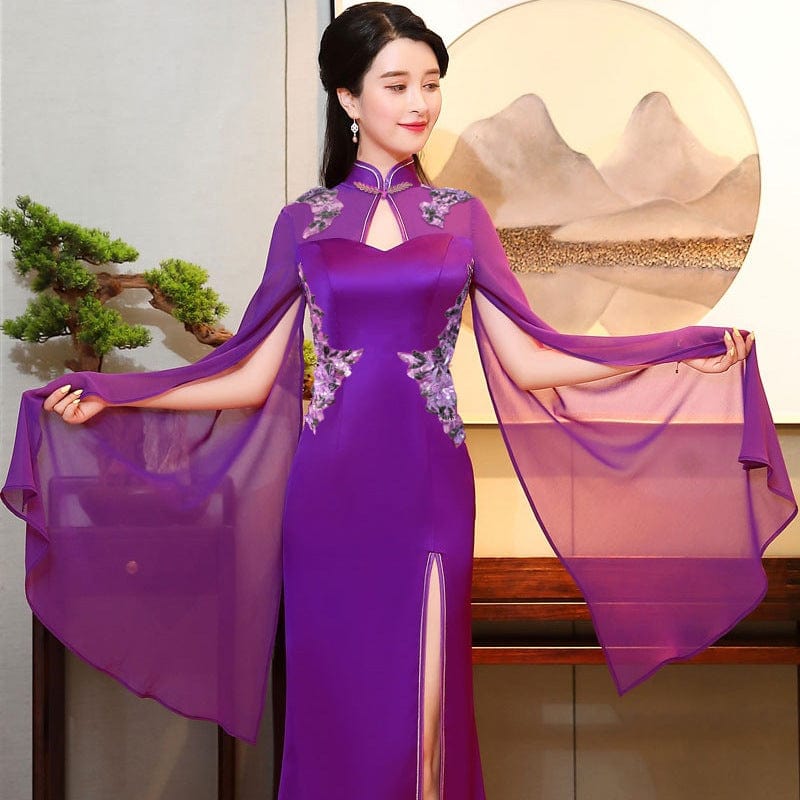 Beth and Brian Qipao-CJH Chinese prom dress, evening long plus size Cheongsam