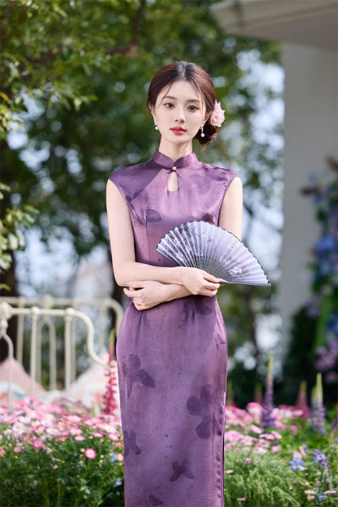 Beth and Brian Qipao - JN New Chinese style (新中式), butterfly midi Cheongsam