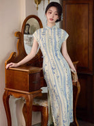 Beth and Brian Qipao - JN Summer collection, ramie midi Cheongsam