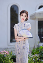 Beth and Brian Qipao - JN Summer collection, ramie midi Cheongsam