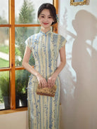 Beth and Brian Qipao - JN Summer collection, ramie midi Cheongsam