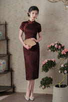 Beth and Brian Qipao-FRY Plus size, midi Cheongsam for mothers