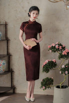 Beth and Brian Qipao-FRY Plus size, midi Cheongsam for mothers