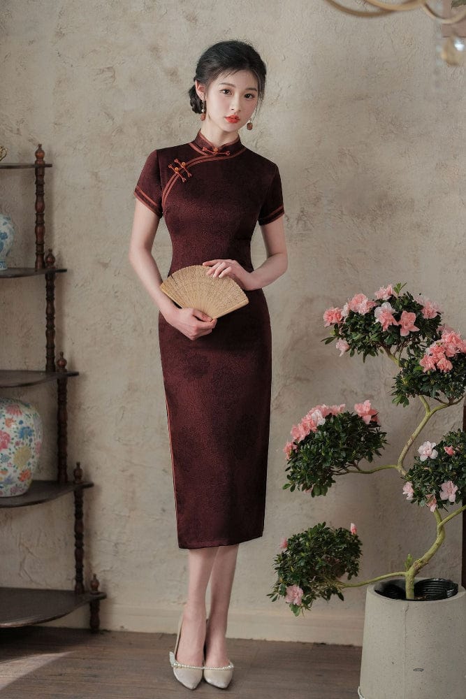 Beth and Brian Qipao-FRY Plus size, midi Cheongsam for mothers