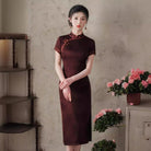 Beth and Brian Qipao-FRY Plus size, midi Cheongsam for mothers