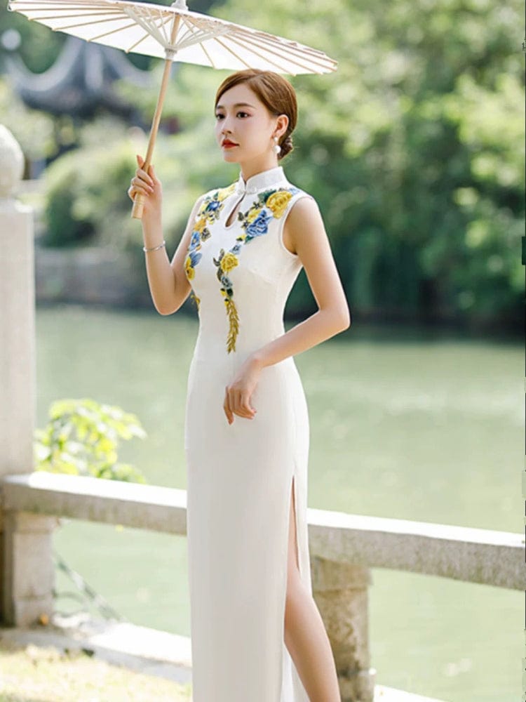 Beth and Brian Qipao-QL Chinese prom dress, plus size long Cheongsam