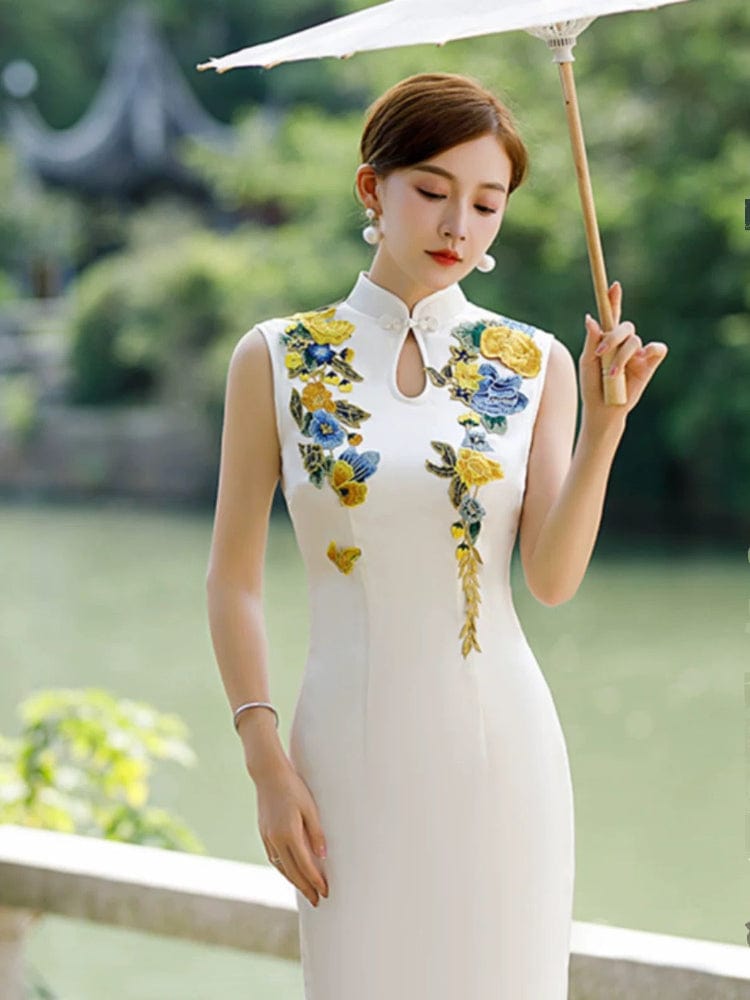 Beth and Brian Qipao-QL Chinese prom dress, plus size long Cheongsam