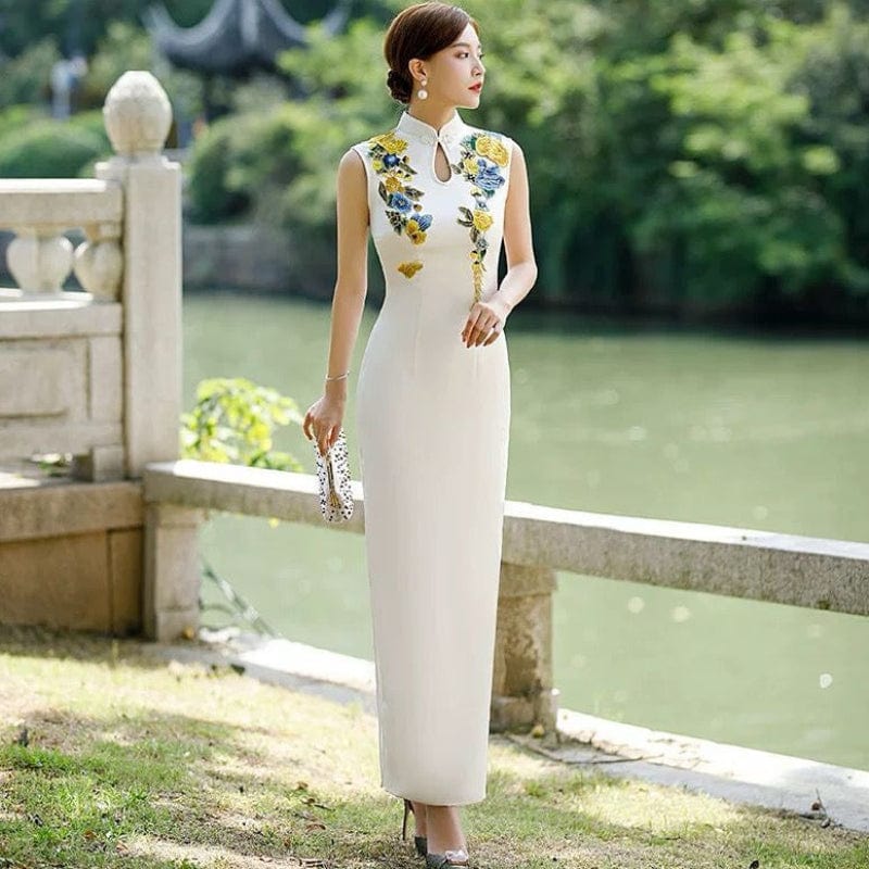 Beth and Brian Qipao-QL Chinese prom dress, plus size long Cheongsam