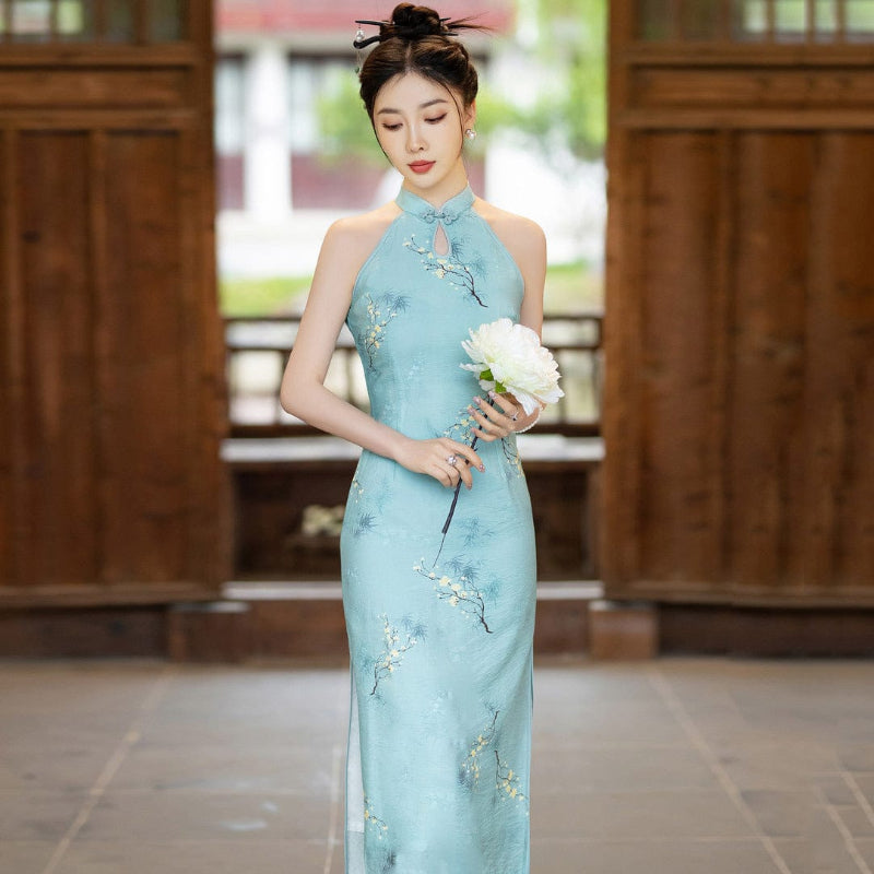 Beth and Brian Qipao-ZQYS New Chinese style(新中式), sleeveless midi Cheongsam