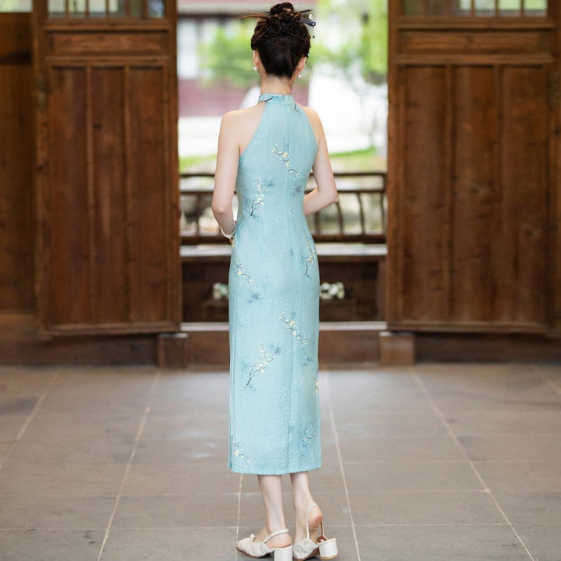 Beth and Brian Qipao-ZQYS New Chinese style(新中式), sleeveless midi Cheongsam