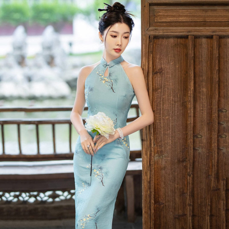 Beth and Brian Qipao-ZQYS New Chinese style(新中式), sleeveless midi Cheongsam