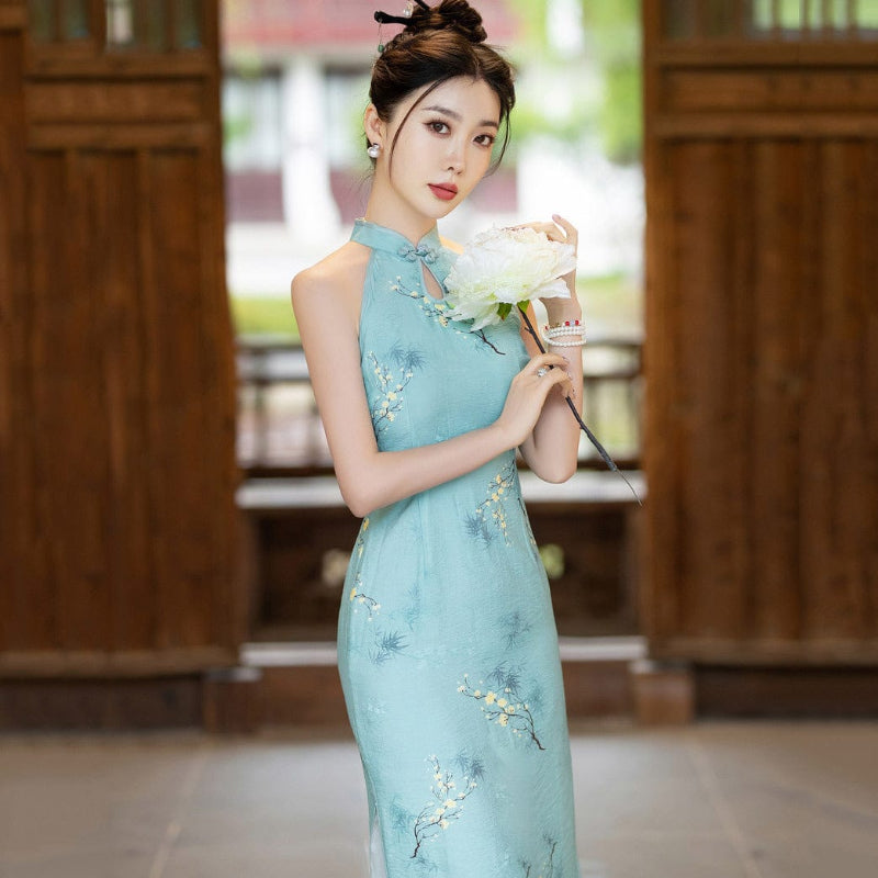 Beth and Brian Qipao-ZQYS New Chinese style(新中式), sleeveless midi Cheongsam