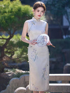 Beth and Brian Qipao - JN New Chinese style (新中式), light purple midi Cheongsam
