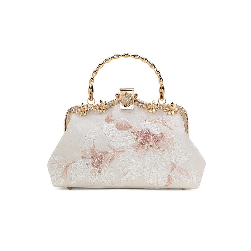 Beth and Brian Qipao-CY Hand-made, Floral embroidery, Chinese style Qipao bag