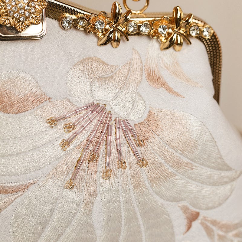 Beth and Brian Qipao-CY Hand-made, Floral embroidery, Chinese style Qipao bag