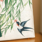 Beth and Brian Qipao-CY Hand-made, Sparrow and willow leaf embroidery, Chinese style Qipao bag