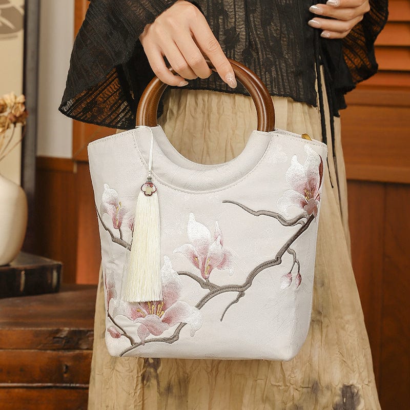 Beth and Brian Qipao-CY Hand-made, Floral embroidery, Chinese style Qipao bag