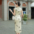 Beth and Brian Qipao-TP Old Shanghai style, floral pattern midi Cheongsam